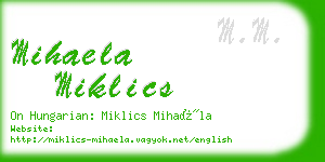 mihaela miklics business card